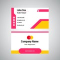 Bright Red Yellow Abstract Visiting Card for Business