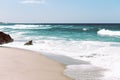 Bright and relaxing image of a wild beach during a sunny day