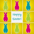 Bright retro Easter bunny card Royalty Free Stock Photo