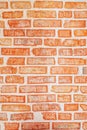 Bright and rich orange sanded loft brick wall texture background Royalty Free Stock Photo