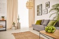 Bright room with earthy design Royalty Free Stock Photo