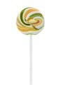 Bright round lollipop isolated on white Royalty Free Stock Photo