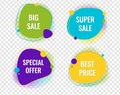 Bright Sale Speech Bubble Set And Transparent Background