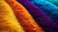 Bright and saturated colors of the carpet in exciting macro