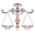 Bright scales, zodiac Libra sign Royalty Free Stock Photo