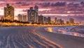 Bright scenic evening view of the South Beach