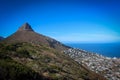 Scenic view of Lion`s Head Mount, Cape Town Royalty Free Stock Photo