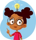 African Female Student Having a Clever Idea Royalty Free Stock Photo
