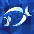 Bright sea fish in abstract technique Royalty Free Stock Photo