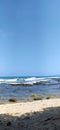 bright sea waves on krapyak beach, West Java Royalty Free Stock Photo