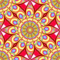 Bright seamless abstract pattern, mandala. Royalty Free Stock Photo