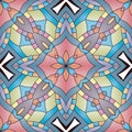 Bright seamless abstract pattern, mandala. Royalty Free Stock Photo