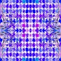 Bright seamless abstraction with blue symmetrical patterns. Blue textures with colors. 3D image