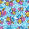 Bright Seamless Bell Flowers Pattern