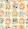 Bright seamless floral pattern. Decorative cute background with sunflowers. Abstract hand drawn doodle texture Royalty Free Stock Photo