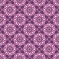 Bright seamless geometric pattern, oriental style, curly stars from colored rhombuses, background in Byzantium colors