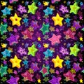 Bright seamless pattern Christmas Star