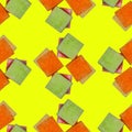 Bright seamless pattern of colored pieces of sugar