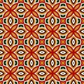 Bright seamless pattern with floral ornament in Christmas traditional colors. Ethnic and tribal motifs. Royalty Free Stock Photo