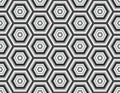 Bright seamless pattern of geometric elements with contrasting e