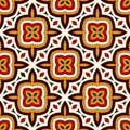 Bright seamless pattern with geometric ornament in Christmas traditional colors. Ethnic and tribal motifs Royalty Free Stock Photo