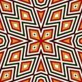 Bright seamless pattern with geometric ornament in Christmas traditional colors. Ethnic and tribal motifs. Royalty Free Stock Photo