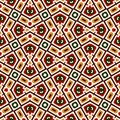 Bright seamless pattern with geometric ornament in Christmas traditional colors. Ethnic and tribal motifs. Royalty Free Stock Photo