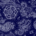 Bright seamless pattern in paisley style