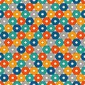 Bright seamless pattern with repeated circles. Bubble motif. Geometric abstract background. Modern surface texture. Royalty Free Stock Photo