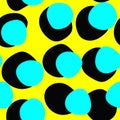 Bright seamless pattern with repeating round spots. Simple print.