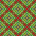 Bright seamless pixel pattern in Mexican style