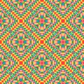 Bright seamless pixel pattern in Mexican style