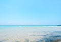 Bright seascape background on sunny day. Summer background with tropical scene, clear sea water. Royalty Free Stock Photo