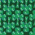 Bright Shamrocks green clovers seamless vector repeat pattern design