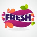 Bright and shine logo, stickers, emblems and banners for fresh f