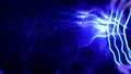 bright shining blue twinkling volumetric lines on black bg - abstract 3D rendering