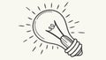 Bright shining light bulb, clear idea, illumination and discovery icon vector design Generative AI Royalty Free Stock Photo