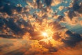 shining sun above the clouds Royalty Free Stock Photo