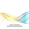 Bright shiny glow waves vector white background