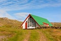 Bright Siding Houses in Small Iceland Town