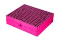 Bright simple magenta box for make-up, jewelry, decorations