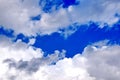 Bright Sky Blue with Clouds Colorful Scenic Background Royalty Free Stock Photo