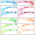 Bright smooth abstract line swoosh web footer