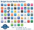 Bright Social Media Buttons Royalty Free Stock Photo