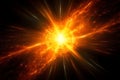 Bright solar flare design background. Generative AI