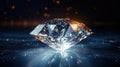 A bright solar flash on the surface resembling a sparkling diamond