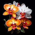 Phalaenopsis orchid flowers isolated on a black background Royalty Free Stock Photo