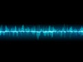 Bright sound wave on a dark blue. EPS 10 Royalty Free Stock Photo