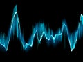 Bright sound wave on a dark blue. EPS 10 Royalty Free Stock Photo