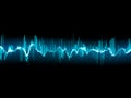 Bright sound wave on a dark blue. EPS 10 Royalty Free Stock Photo